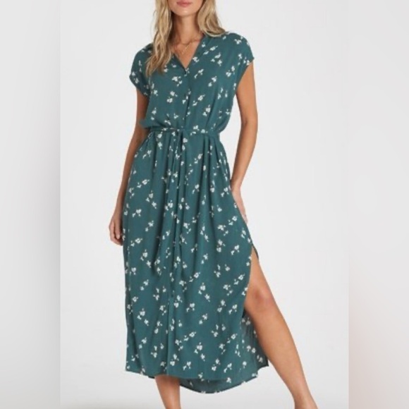 Billabong Dresses & Skirts - NWT - Billabong - Little Flirt Midi Shirt Dress